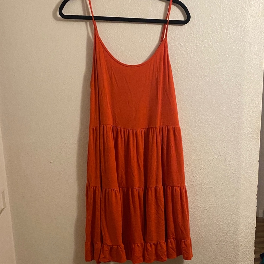 Sleeveless Tiered Red Sundress